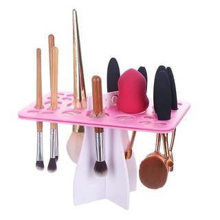 Makeup brush drying storage rack แผ่นจัดระเบียบ เก็บแปรงแต่งหน้า เครื่องสำอางค์