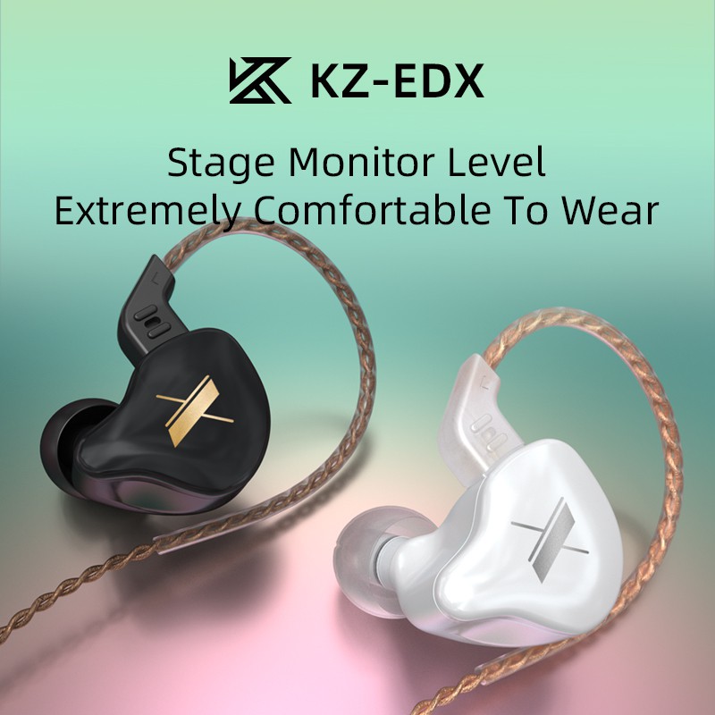 ✽Noise Cancelling Earphones Headset Ear-Monitor Bass-Earbuds HIFI Kz Edx 1-Dynamic Sport