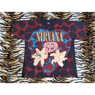 NIRVANA HEART SHAPED BOX งานผ้าฟอกเฟดสีเทา เสื้อวงเนอร์วาน่า