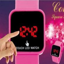 ผู้ชายผู้หญิงนาฬิกาข้อมือสัมผัส TPU LED นาฬิกากีฬานาฬิกาดิจิตอล