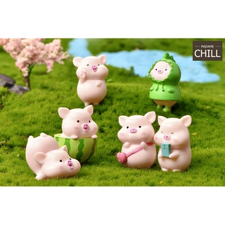 [MC375] ตุ๊กตุ่นจิ๋ว น้องหมู 7 แบบ หมูในแตงโม 🐷 (1 ตัว ราคา 25 บาท)