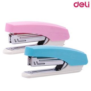 ที่เย็บกระดาษ เครื่องเย็บกระดาษ แม็ก Deli 0246 Stapler เย็บได้ 12 แผ่น ใช้กับ ลวดเย็บ เบอร์ 10  [S24]