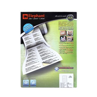 Elephant ตราช้าง กระดาษสติ๊กเกอร์ สติ๊กเกอร์ เลเซอร์ รุ่น 18-035 ขนาด 85x40 มม.100 แผ่น/กล่อง