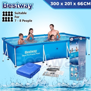 BESTWAY Steel Pro Regular Splash Frame Swimming Pool Kolam Air / Kolam ...
