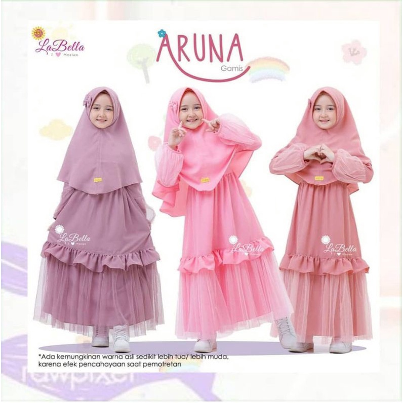 Aruna Gamis Set Aruna ฮิญาบ อาม่าเด็กยุคใหม่ครบวงจร 1-12 ปี