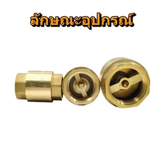 สปริงเช็ควาล์ว วาล์วกันน้ำย้อน ทองเหลือง ขนาด 1" 3/4" 1/2" Spring Check Valve