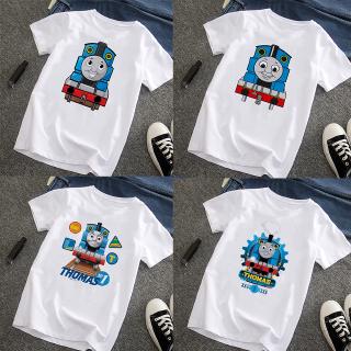 เสื้อยืดแขนสั้น พิมพ์ลายการ์ตูน Thomas The Train สําหรับเด็กผู้ชาย