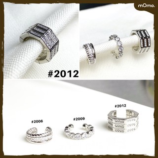 2012 Earcuff ต่างหูเกี่ยวเกาหลี ชุบทองคำขาว เพชรแท้ cz เกรดดีที่สุด หลากหลายสไตล์ สวยมาก ดูแพงแบบมีสไตล์