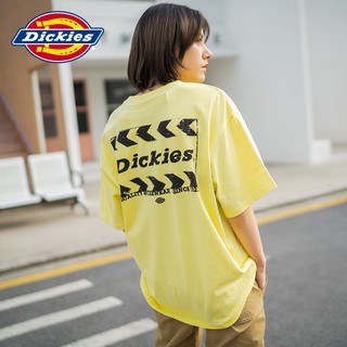 Dickies ใหม่เสื้อยืดลําลองสําหรับผู้ชายผู้หญิงแขนสั้นพิมพ์ลาย