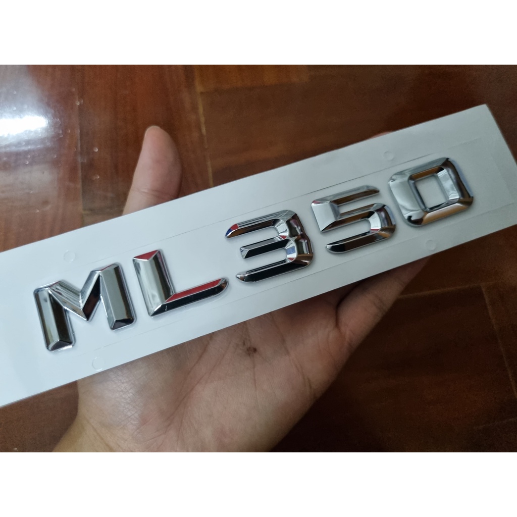 ขนาด: 150x25มม โลโก้ติดเบนซ์ ด้านหลัง *ML350* Mercedes Benz ML Emblem W166 W164 ML350