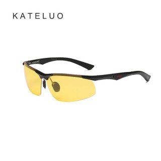 Kateluo 3009 แว่นตากันแดดเลนส์ Polarized มองเห็นที่มืดสําหรับผู้ชายเหมาะกับการขับขี่