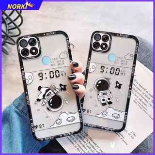 เคสซิลิโคนนิ่ม ลายการ์ตูนนักบินอวกาศ สําหรับ Realme C35 C31 C25 C25Y C25S C21 C21Y C17 C15 C12 C11 C3 C2