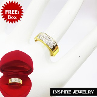 Inspire Jewelry ,แหวนฝังเพชรCZ งานจิวเวลลี่ ฝังล็อคหรือฝังสอด