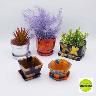 กระถางต้นไม้เพ้นท์สี (Art Plant Pots) Handmade by Belgian Artist Paul De Blieck