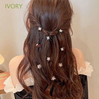 Ivory กิ๊บติดผม รูปเปลือกหอย ดอกไม้น่ารัก ขนาดเล็ก หรูหรา สไตล์ฝรั่งเศส เรโทร สําหรับผู้หญิง