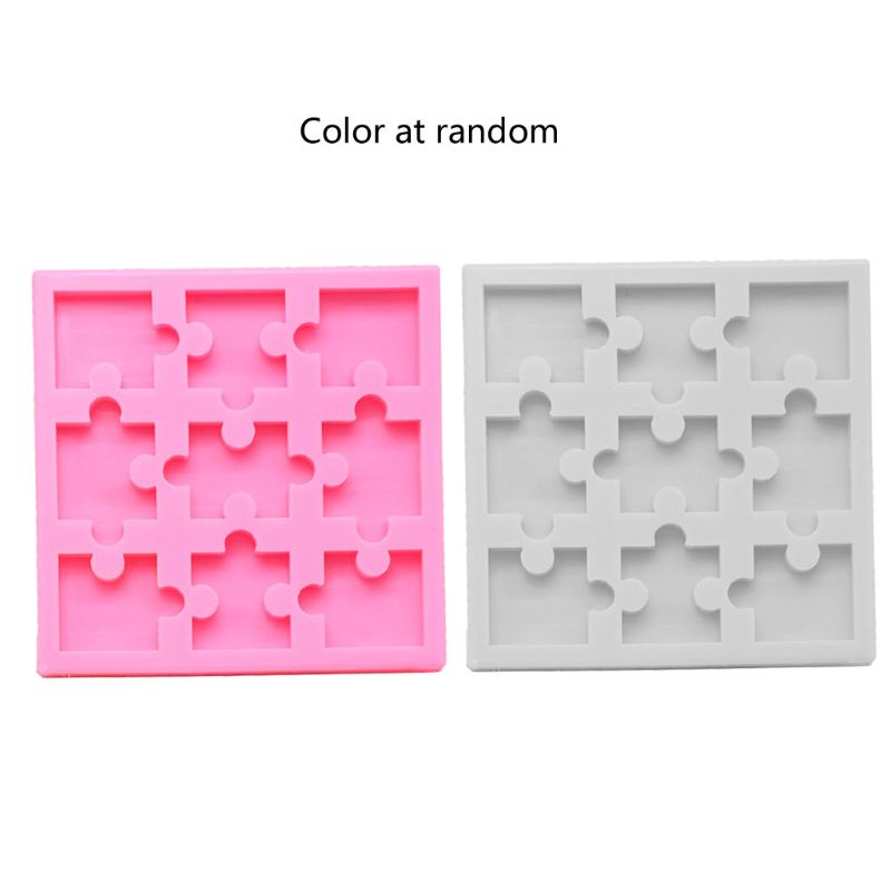 Lu Mini Puzzle แม่พิมพ์ซิลิโคนเครื่องประดับต่างหูสร้อยคอจี้ทําแม่พิมพ์ DIY