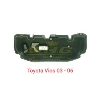 แผ่นกันร้อนฝากระโปรง Vios 03-06 Toyota หน้า + ฟรีกิ๊บกด 10 ตัว (แท้)