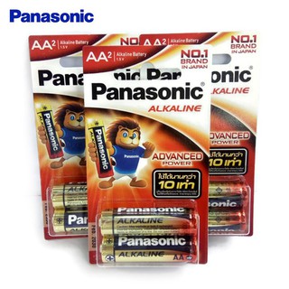 Panasonic Alkaline Battery ถ่านอัลคาไลน์ AA 2 ก้อน รุ่น LR6T/2B(2 ก้อน) ของแท้ครับ