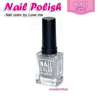 สีทาเล็บ Nail Color สีเงินกลิตเตอร์