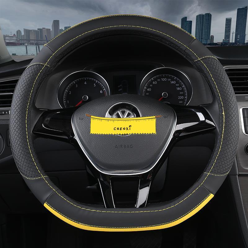 Sporty หนังล้างทําความสะอาดได้กันน้ําพวงมาลัยรถใช้ได้กับ E60 Mazda2 Bt50pro F10 Vezel Ford Bluebird 