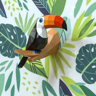 Diy Papercraft Toucan Low Poly Papermodel 3 D ของเล่นกระดาษหัตถกรรม