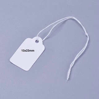 Tag Price ป้ายห้อยของขวัญ ของชำร่วย ป้ายราคา กระดาษสีขาว/คราฟ +เชือกคล้อง แพ็ค100 ชิ้น