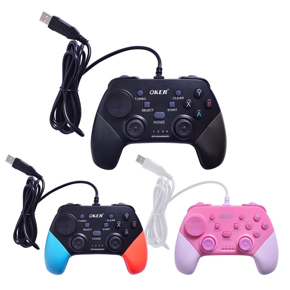 [กทม.ส่งทันที] Oker FLASH SALE Joy G9 จอย xbox 360 usb Pc Ps3 Androi ระบบสั่น เทอร์โบ มีพร้อม จับถนัดมือ ดำ ฟ้า ชม