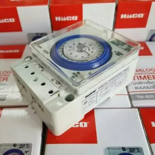 Haco Timer Switch นาฬิกาตั้งเวลา 24 ชั่วโมง มีแบตเตอรี่สำรองไฟ รุ่น TM-B20 ไทม์เมอร์ แบบอนาล็อค (ราคารวม VAT แล้ว)