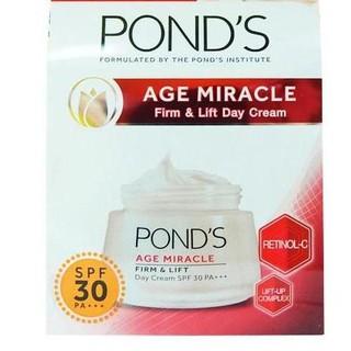 PONDS Age Miracle Firm &amp; Lift Day Cream SPF30PA++ 50g. พอนด์ส เอจ มิราเคิล เฟิร์มแอนด์ลิฟท์ ครีมยกกระชับผิว