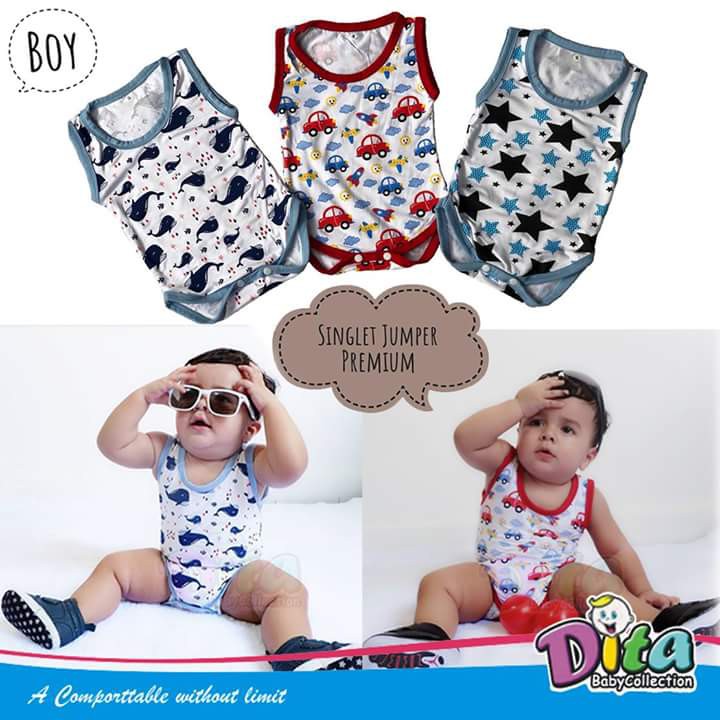 Premium Baby Jumper Set - ชุดจัมเปอร์สายเดี่ยว Dita - Dita Premium Jumper, 3 ชิ้น