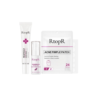 RtopR หน้าใส ไร้สิว Acne Clearing Set สิวผด สิวอุดตัน ผิวแพ้ง่าย ผลัดเซลล์ผิว ผลิตภัณฑ์ชุดดูแลปัญหาสิว ผิวมัน