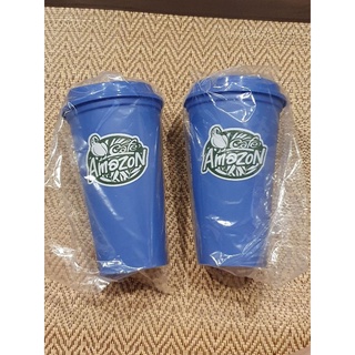 สินค้ามือ1 พร้อมส่ง สีน้ำเงิน แก้ว Amazon Reuseable cup แก้วคาเฟ่อเมซอน Cafe Amazon