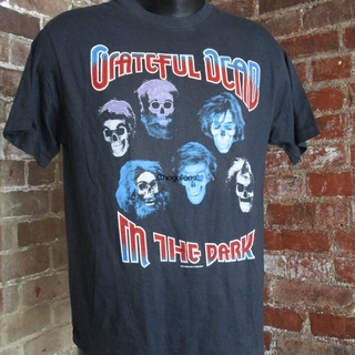 คอลูกเรือใหม่ เสื้อยืดผ้าฝ้าย 100% พิมพ์ลาย Grateful Dead L 1987 In The Dark Touch Grey 2 ด้าน Ngehdl73Mgkehc13 ของขวัญว