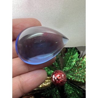 man made Blue Glass pear shape 1 pieces