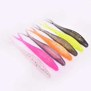 ปลายางหางแฉก ทรงslim7cm. ยางนิ่ม แอคชั่นที่แตกต่าง ซองละ6ตัวและ10ตัว