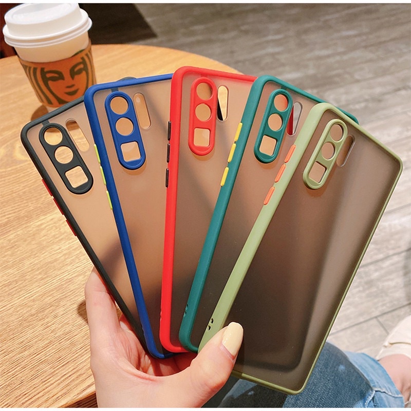 เคสขอบสีHuawei รุ่นY9(2019)/Y7(2019)Y70/Y9prime/Y6S/Y9S/Y6P/Y7P/Nova3i/Nova5T(คลุมเลนกล้อง)