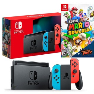 Nintendo Switch New Console ฟรีเกม Super Mario 3D World + Bowsers Fury