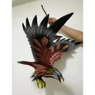 โมบายนกอินทรีย์ ไล่นกพิราบ นกกกระจอก นกเล็กๆ งานปั้นมือจากฝุ่นไม้หรือขี้เลื่อยละเอียด ทำสีเหมือนจริง