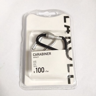 🇯🇵จากญี่ปุ่น🇯🇵 พวงกุญแจ ดำ เงิน 2 ชิ้น carabiner 2 pcs