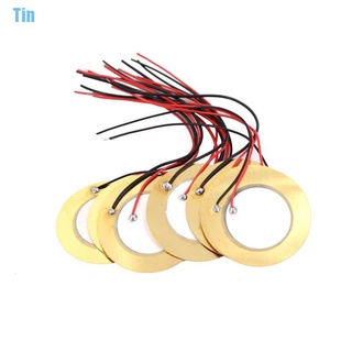 ( Tinching ) 10 ชิ้น 35 มม. Piezo Elements Buzzer ทริกเกอร์เซนเซอร์ ดิสก์กลอง + ทองแดง