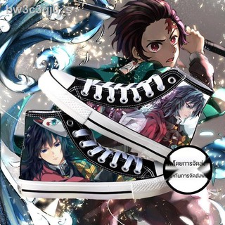 🔥ถูกและดี Demon Slayer Kimetsu No Yaiba Cosplay Clogs Geta Nezuko Kimono Shoes เนสึโกะ รองเท้า ✲Ghost Slayer Blade Hig