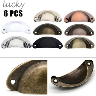 LUCKY~6Pcs  Cup handles Shell Pull Kitchen Cupboard Cabinet Door Furniture Drawer#Ready Stock