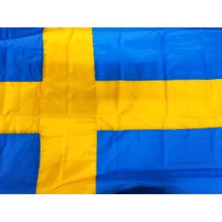 ธงชาติสวีเดน Flag of Sweden งานตัดเย็บประณีต ผ้าร่ม