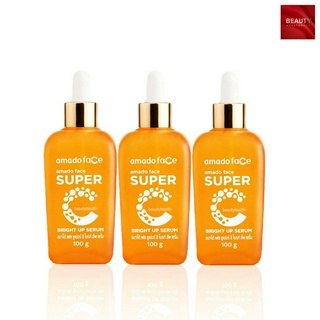 Amado Face Super C Bright Up Serum อมาโด้ เฟซ ซุปเปอร์ ซี ไบรท์ อัพ เซรั่ม (100 กรัม x 3 ขวด)