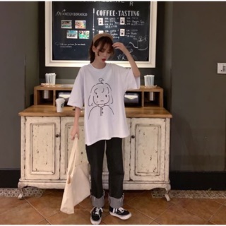 🌸 Sweetie girl tee เสื้อยืดลายเด็กผู้หญิงน่ารัก สไตล์เกาหลี เนื้อผ้าฝ้าย มี2สี ขาว ดำ 🌈