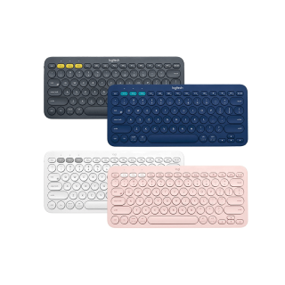 Logitech K380 Multi-Device wireless Bluetooth Keyboard คีย์บอร์ดบลูทูธ ไร้สาย เชื่อมต่อได้หลายอุปกรณ์ ใช้ได้กับ iPhone, iPad, Android คีย์แคปอังกฤษ (ฟรี! สติกเกอร์ภาษาไทย)