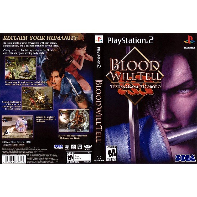 BLOOD WILL TELL [PS2 US : DVD5 1 Disc]