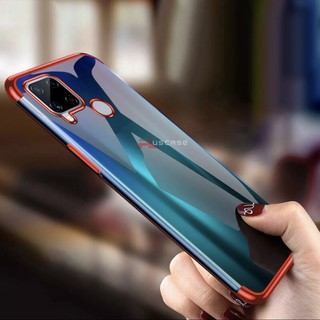 ( รุ่นใหม่ ) Case Realme C15 เคสเรียวมี เคสนิ่ม ขอบสีหลังใส เคสกันกระแทก สวยและบาง เคสซีลีโคน realme c15 สินค้าใหม่