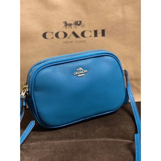 Coach Crossbody Pouch In Pebble Leather