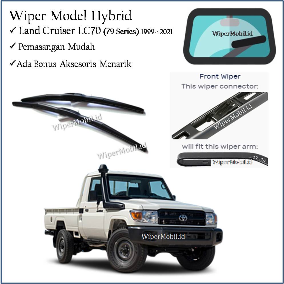 ที่ปัดน้ําฝน Toyota Land Cruiser LC70 LC 70 Series 79 Hybrid